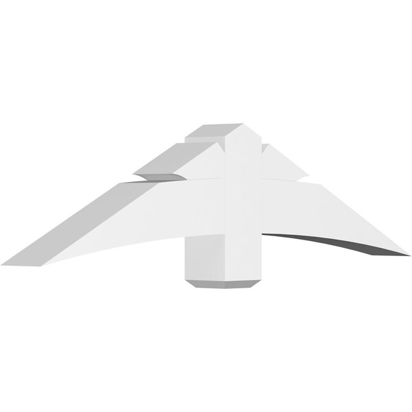Ekena Millwork Davenport Architectural Grade PVC Gable Bracket, 60"W x 15"H x 6"D x 6"F, 6/12 Pitch GBP060X15X0606DAV00 - main